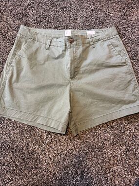 GAP Light Olive Green Women's Chino Bermuda Shorts